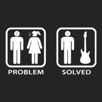 Problem Solved Guitar Mens Funny Electric Acoustic Bass Player Strings 3/4 Sleeve Shirt | Artistshot