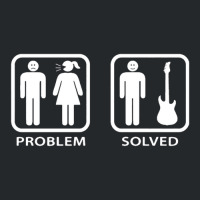 Problem Solved Guitar Mens Funny Electric Acoustic Bass Player Strings Crewneck Sweatshirt | Artistshot