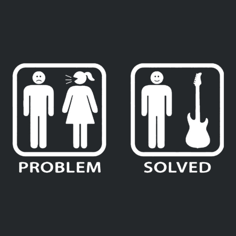 Problem Solved Guitar Mens Funny Electric Acoustic Bass Player Strings Crewneck Sweatshirt | Artistshot