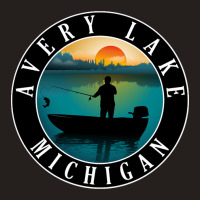 Avery Lake Fishing Michigan Sunset Tank Top | Artistshot