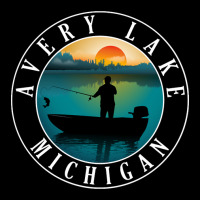 Avery Lake Fishing Michigan Sunset Men's Long Sleeve Pajama Set | Artistshot