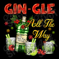 Gin`gle All The Way With Bottle And Cocktails Cropped Sweater | Artistshot