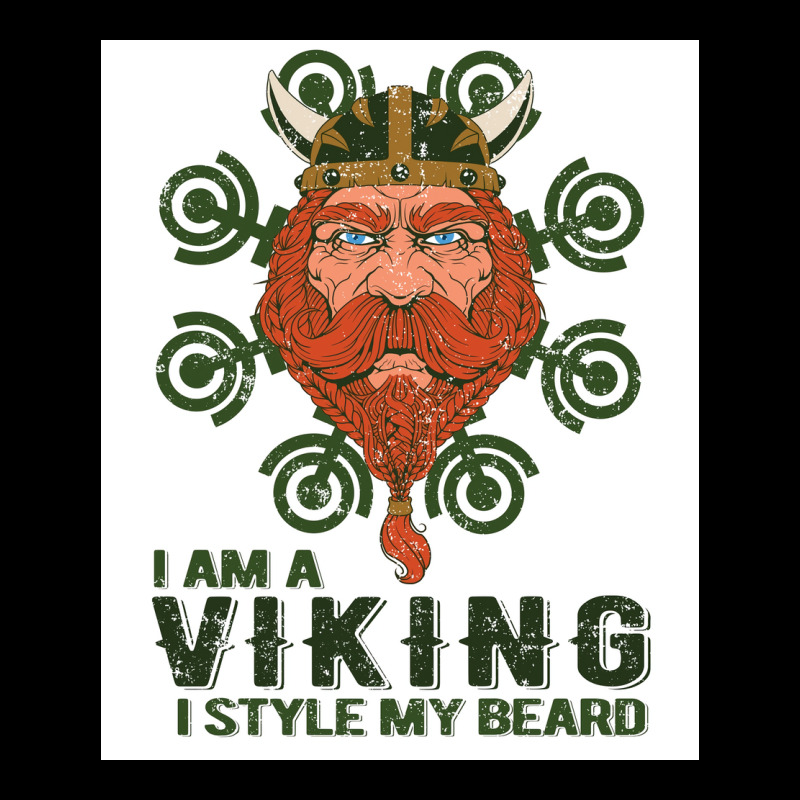 I Am A Viking Style My Beard  Blue 70s Men's Long Sleeve Pajama Set | Artistshot