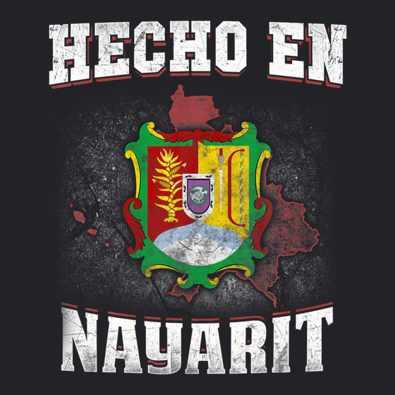 Hecho En Nayarit Mexican Flag T-shirt Tee Coat Of Arm Clothe Youth Tee by martiamuracit | Artistshot