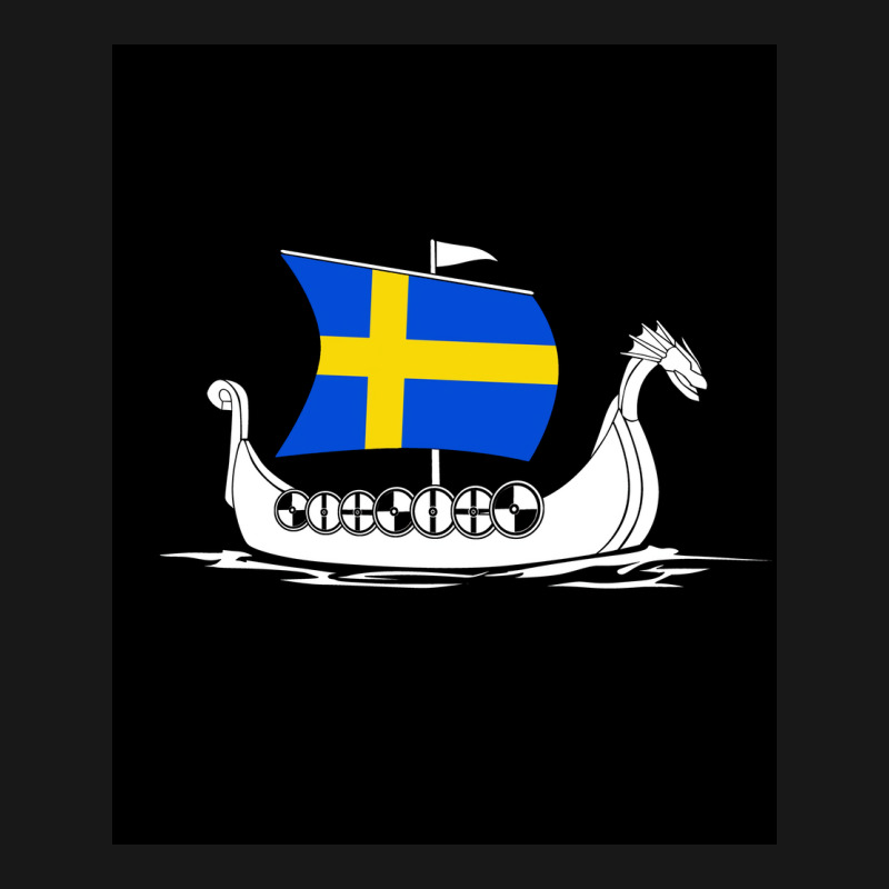 Sweden Boat Swedish Flag Sweden Viking Ship Vikings Tshirt Shieldmaide Flannel Shirt | Artistshot