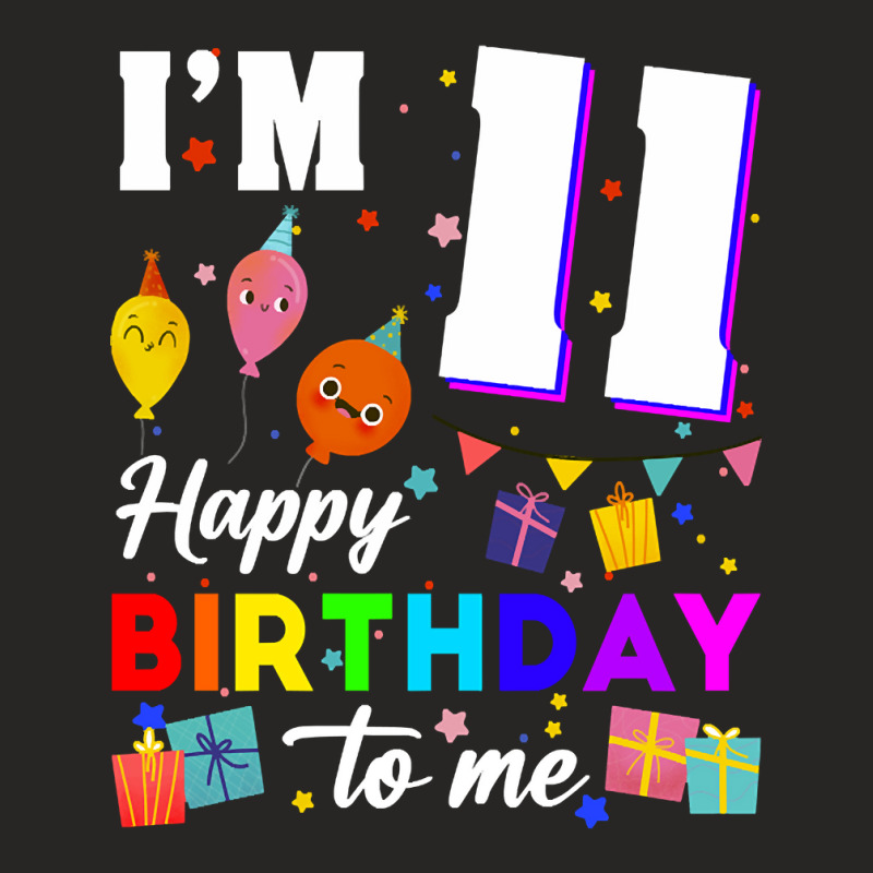 Eleven 11yr 11th Birthday Happy Birthday Boy 11 Years Old Ladies Fitted T-Shirt by joanmouse000 | Artistshot