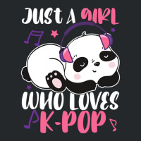 Just A Girl Who Loves Kpop Panda Crewneck Sweatshirt | Artistshot