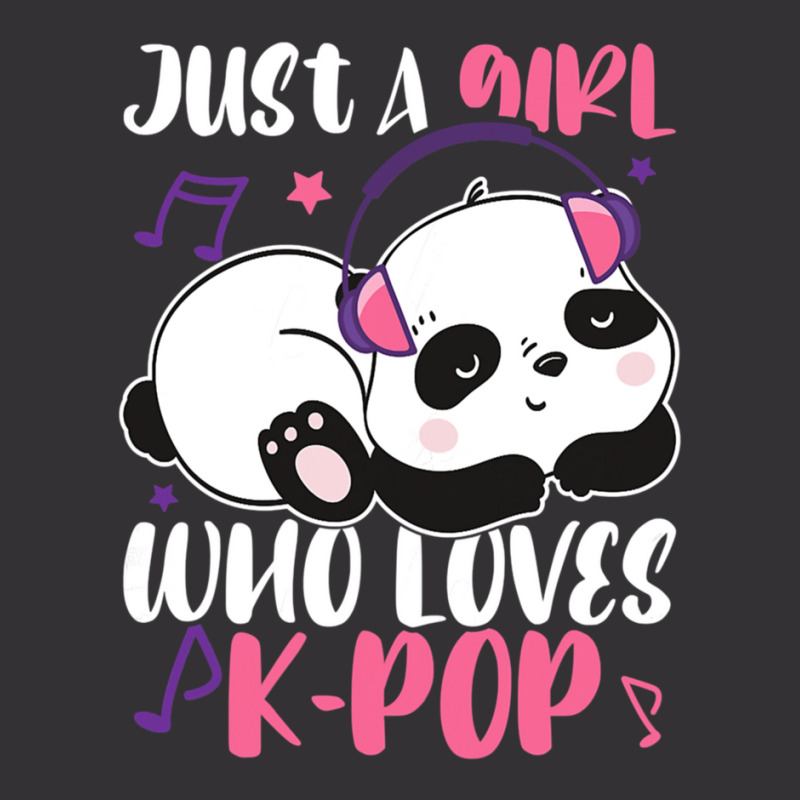 Just A Girl Who Loves Kpop Panda Vintage Hoodie | Artistshot