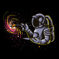 Astronaut Painter Cropped Hoodie | Artistshot