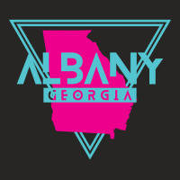 Albany Georgia Retro Vintage Triangle Ga Ladies Fitted T-shirt | Artistshot