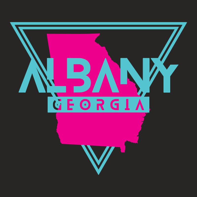 Albany Georgia Retro Vintage Triangle Ga Ladies Fitted T-Shirt by kayakbetween30 | Artistshot