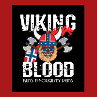 Viking Blood Runs Through My Veins Norwegian Flag Scandinavian Helmet Adjustable Cap | Artistshot