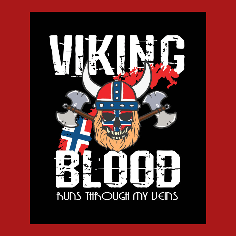 Viking Blood Runs Through My Veins Norwegian Flag Scandinavian Helmet Adjustable Cap | Artistshot