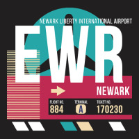 Newark, New Jersey (ewr) Airport Code Baggage Tag T-shirt | Artistshot