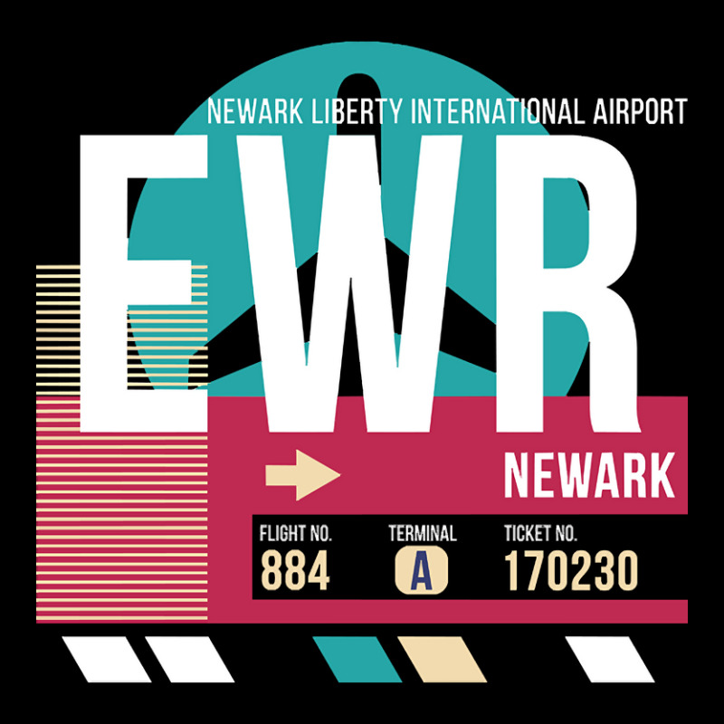 Newark, New Jersey (ewr) Airport Code Baggage Tag Zipper Hoodie | Artistshot