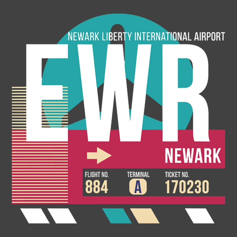 Newark, New Jersey (ewr) Airport Code Baggage Tag Vintage T-shirt | Artistshot