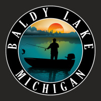 Baldy Lake Fishing Michigan Sunset Ladies Fitted T-shirt | Artistshot