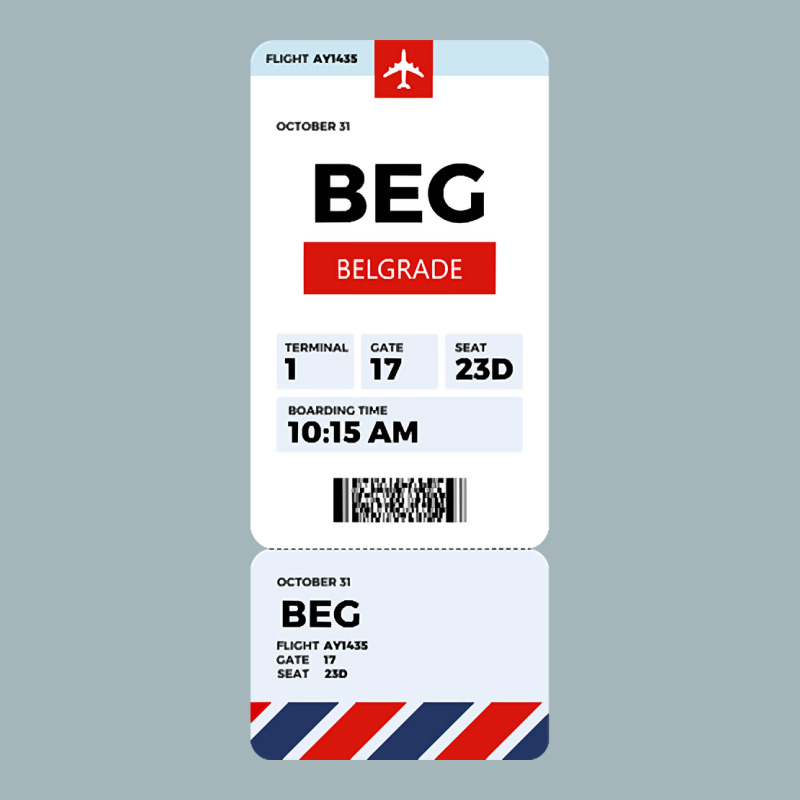 Belgrade Boarding Pass Unisex Sherpa-lined Denim Jacket | Artistshot