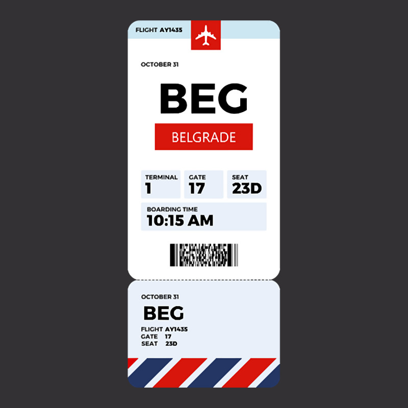 Belgrade Boarding Pass Vintage Short | Artistshot