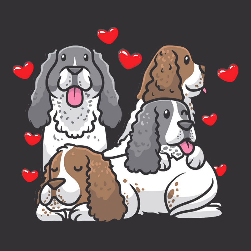 English Springer Spaniel T  Shirt English Springer Spaniel Dog Heart M Vintage Hoodie And Short Set | Artistshot