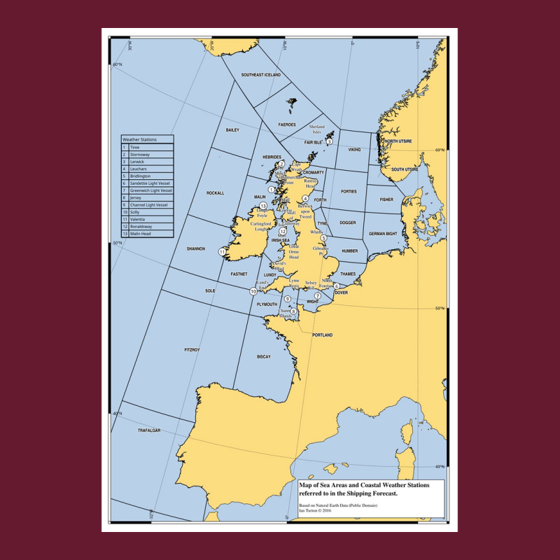 Uk Shipping Forecast Map  Nostalgia 80s Cute Classic T-shirt | Artistshot