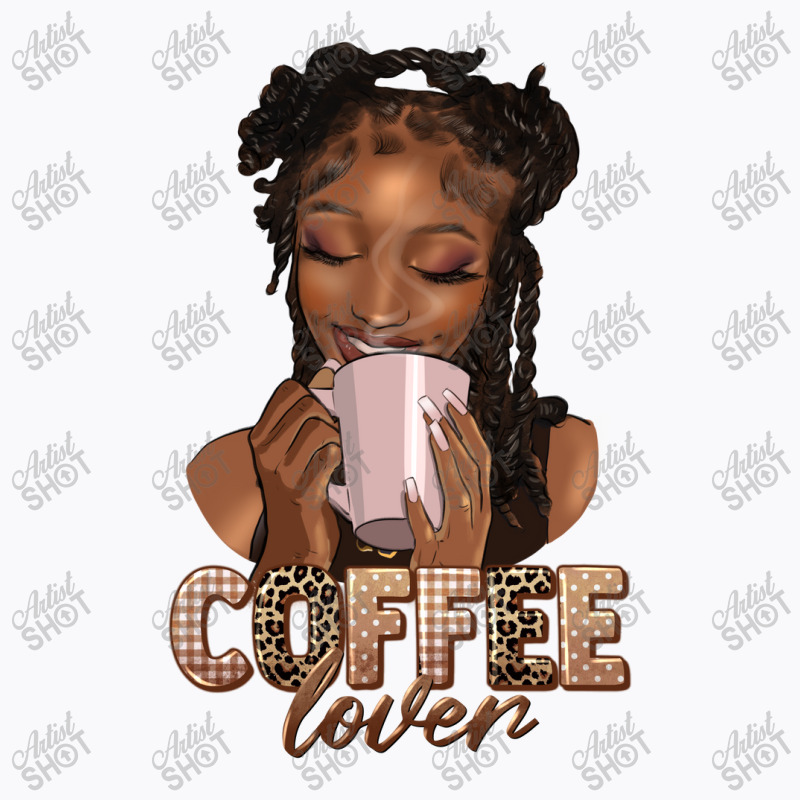 Coffee Lover Afro Woman T-shirt | Artistshot