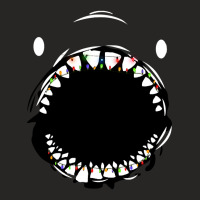 Funny Shark Face With Light Xmas Tshirt Christmas Ladies Fitted T-shirt | Artistshot