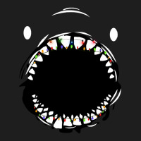 Funny Shark Face With Light Xmas Tshirt Christmas Classic T-shirt | Artistshot