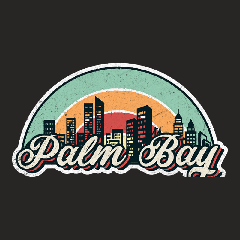 Palm Bay City Retro Ladies Fitted T-Shirt by cubicgetting01 | Artistshot