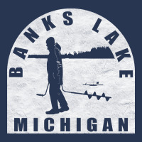 Banks Lake Ice Fishing Michigan Men Denim Jacket | Artistshot