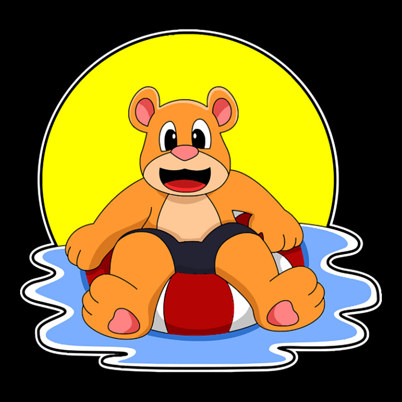 Bear At Swimming With Swim Ring Long Sleeve Shirts | Artistshot