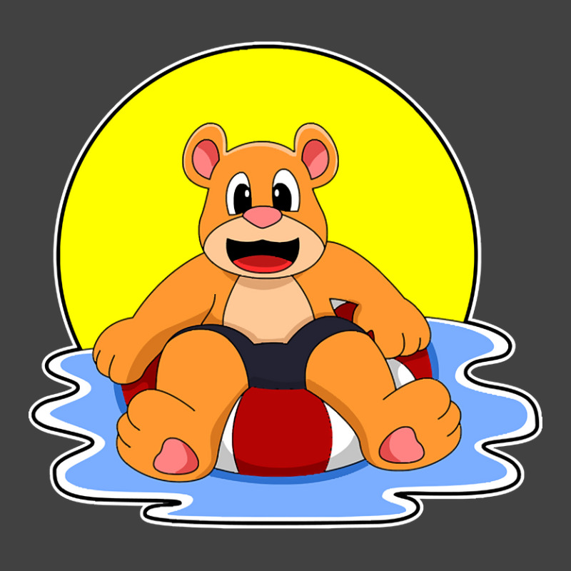 Bear At Swimming With Swim Ring Vintage T-shirt | Artistshot