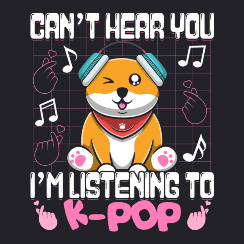 Kpop Kawaii Shiba Inu Can't Hear You I'm Listening To Kpop Gift Unisex Sherpa-lined Denim Jacket | Artistshot