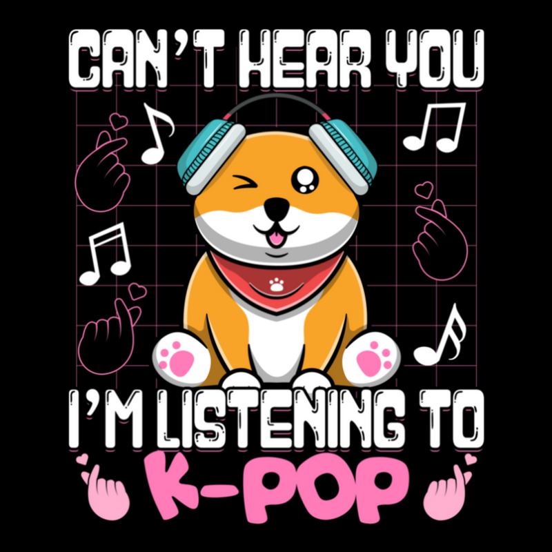 Kpop Kawaii Shiba Inu Can't Hear You I'm Listening To Kpop Gift Fleece Short | Artistshot