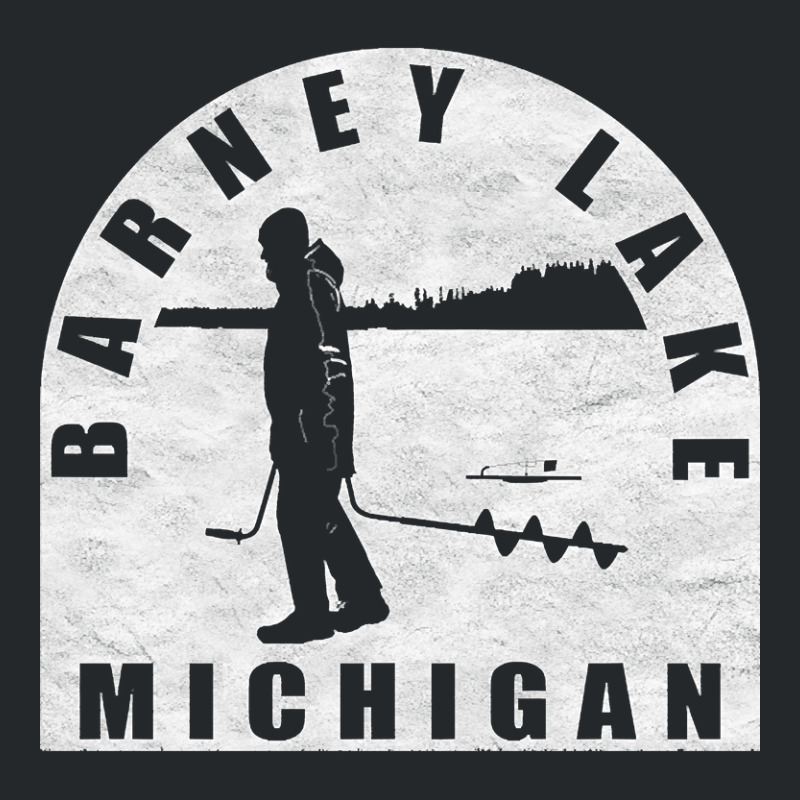 Barney Lake Ice Fishing Michigan Crewneck Sweatshirt by fencingderby989 | Artistshot