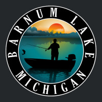 Barnum Lake Fishing Michigan Sunset Crewneck Sweatshirt | Artistshot