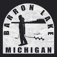 Barron Lake Ice Fishing Michigan Youth Tee | Artistshot