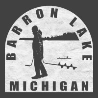 Barron Lake Ice Fishing Michigan Vintage T-shirt | Artistshot