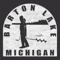 Barton Lake Ice Fishing Michigan Vintage Hoodie And Short Set | Artistshot