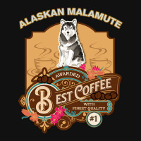 Alaskan Malamute Best Coffee - Dog Owner Coffee Lover Gifts Metal Print Horizontal | Artistshot