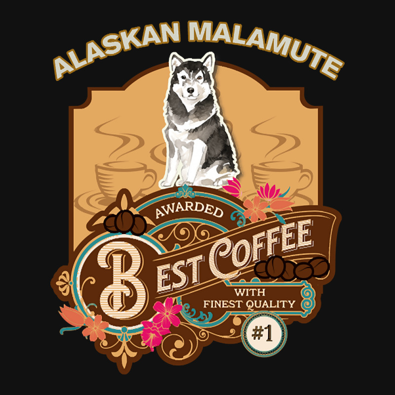 Alaskan Malamute Best Coffee - Dog Owner Coffee Lover Gifts Accessory Pouches | Artistshot