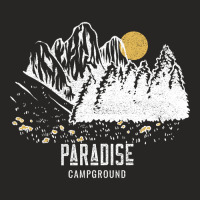 Paradise Campground Shirt Ladies Fitted T-shirt | Artistshot