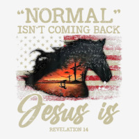 Normal Isn't Coming Back Jesus Is Revelation 14 Cross Horse Adjustable Cap | Artistshot