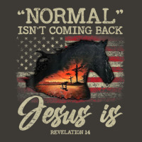 Normal Isn't Coming Back Jesus Is Revelation 14 Cross Horse Bucket Hat | Artistshot