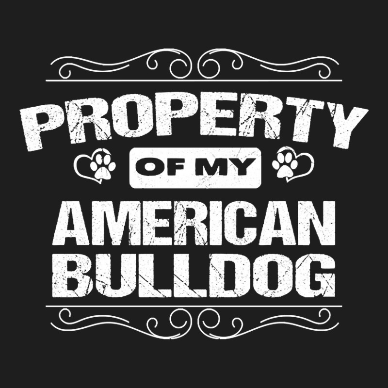 American Bulldog - Property Of My American Bulldog Classic T-shirt by stumbledfeatures425 | Artistshot