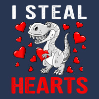 Boys Valentines Day Kids Dinosaur T Rex Lover I Steal Hearts T Shirt Men Denim Jacket | Artistshot