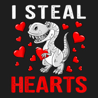 Boys Valentines Day Kids Dinosaur T Rex Lover I Steal Hearts T Shirt Classic T-shirt | Artistshot