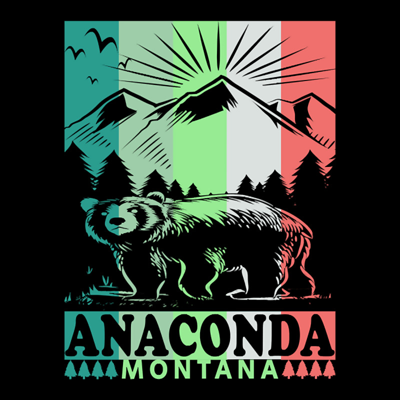 Anaconda Montana Retro Mountain Bear Zipper Hoodie by kayakbetween30 | Artistshot