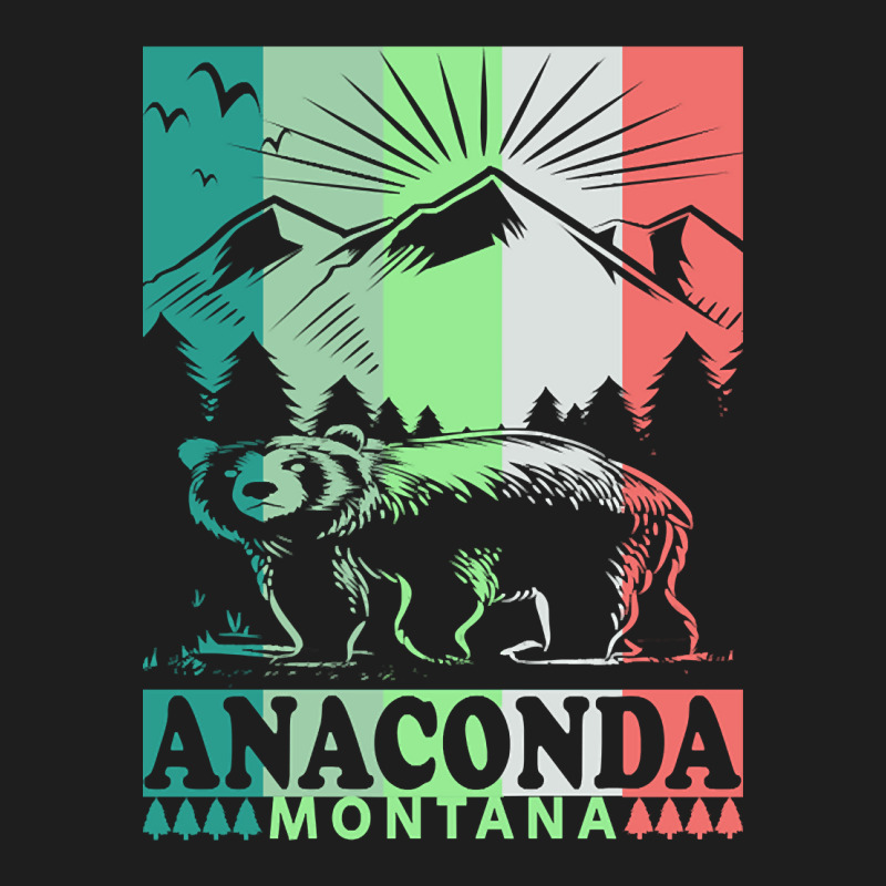 Anaconda Montana Retro Mountain Bear Classic T-shirt by kayakbetween30 | Artistshot