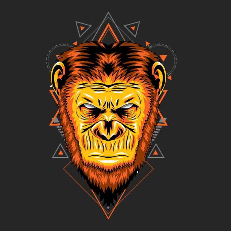 Apes Face Head Ladies Fitted T-Shirt by currentlyderby559 | Artistshot